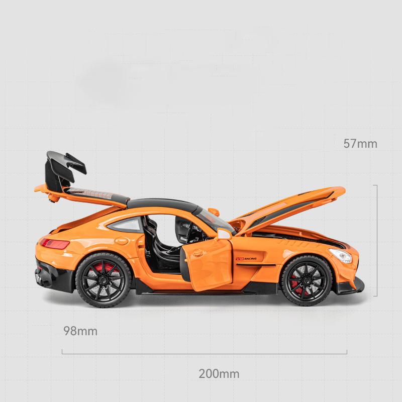 1/24 Benz GTR Alloy Model Car Toy Diecasts Casting Sound and Light Car Toys for Children Vehicle