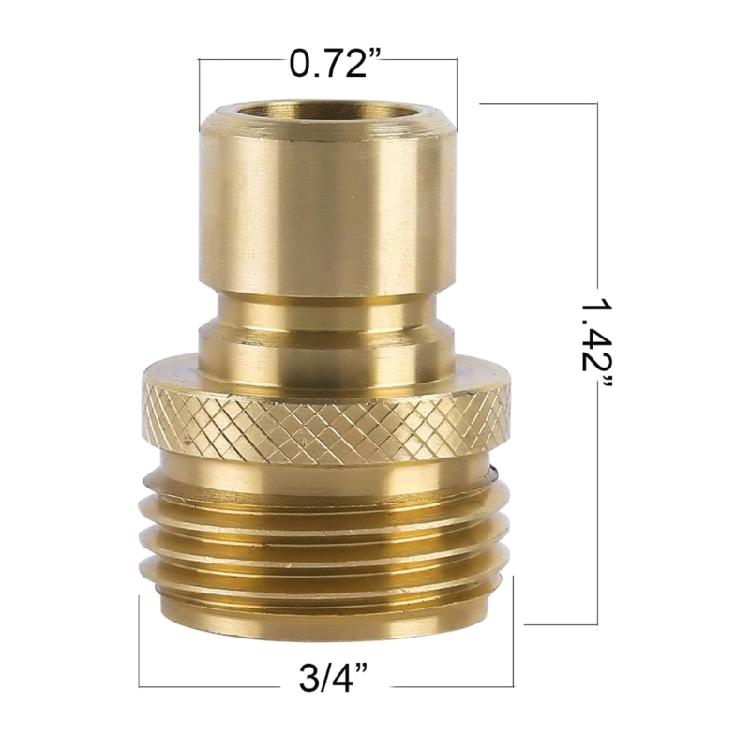 Garden Hose Quick Connectors Brass Connectors 3/4 inch GHT Water Hose Connector