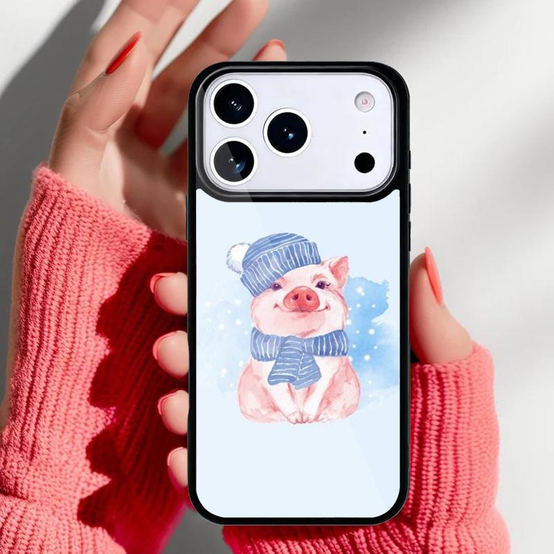 cute pig Phone Case for iPhone 17 16 15 14 13 Pro Max Back Cover for 12 11 Pro Coque