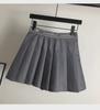 Japanese Style High-Waisted Pleated Skirt: Slim, Anti-Exposure A-Line with English Letter Print - Versatile for Spring and Autumn