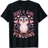 Lustiges Pinguin Tier Nur ein Mädchen, das Pinguine liebt T-Shirt