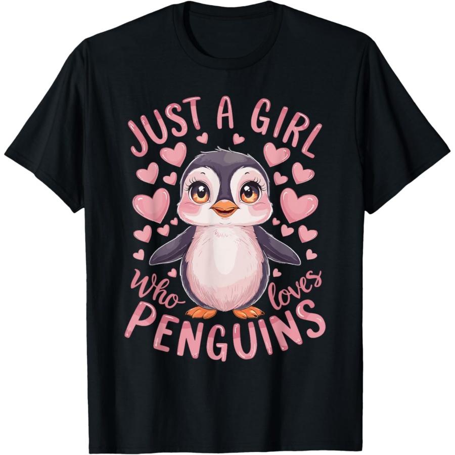 

Funny Penguin Animal Just A Girl Who Loves Penguins T-Shirt XXXXXL чорний