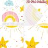 1pc 2D flat Photography Backdrop Tapestry Cute Sun and 100% Polyester Festive Holiday Use for Holiday celebration decorations