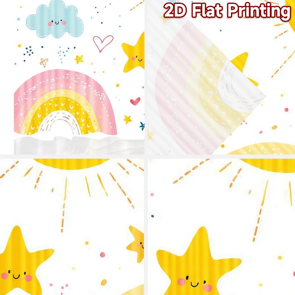 1pc 2D flat Photography Backdrop Tapestry Cute Sun and 100% Polyester Festive Holiday Use for Holiday celebration decorations