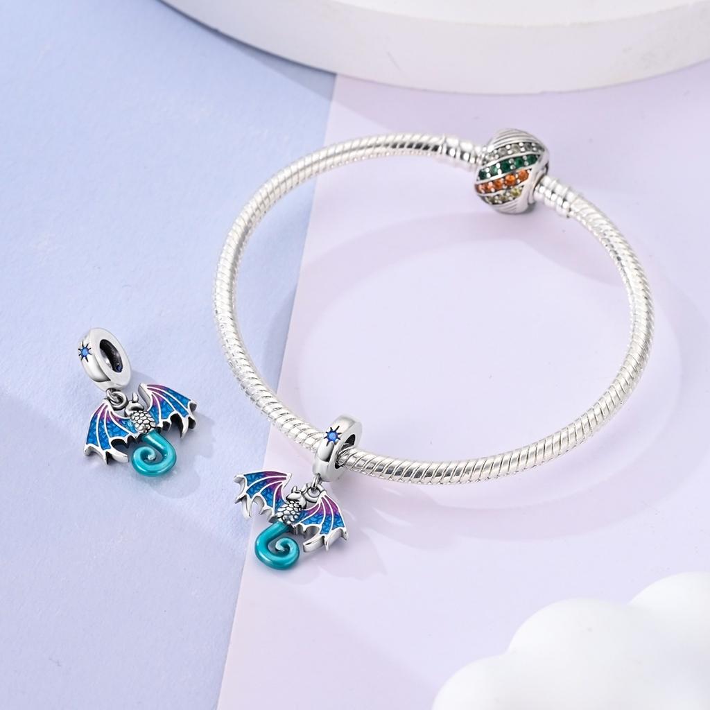 Silver Plated Chameleon Avocado Moon Spinning Eye Charms Fit Bangle Charm Beads Pendent Dangle Bracelet Woman Jewelry