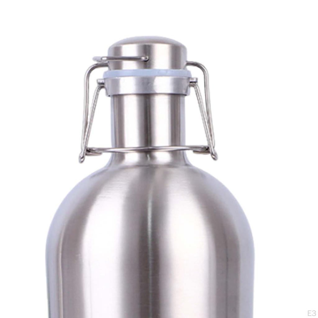 Beer Bottle Growler Making Easily Pour Double Layer Storage Leakproof Water