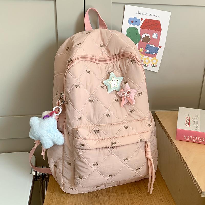 School Bag Children, Primary School Students, Girls, Cute High-value Plaid, Junior High School Students, Backpack,.