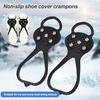 1 Pair Shoes Crampons with 45785 Stainless Steel Teeth Non-slip Shoes Covers Spikes Snow Traction Ice Cleat
