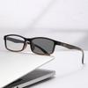 Trendy Light Color Changing Reading Glasses Ultra Light Square Frame Multi Focus Dual Purpose Eyewear 8892