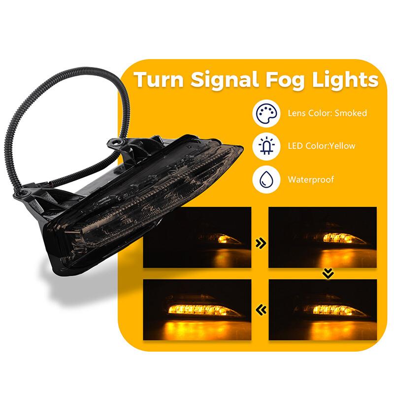 Sequential Flowing Turn Signal Fog Light Assembly For Infiniti Q50 Sport 2014-20