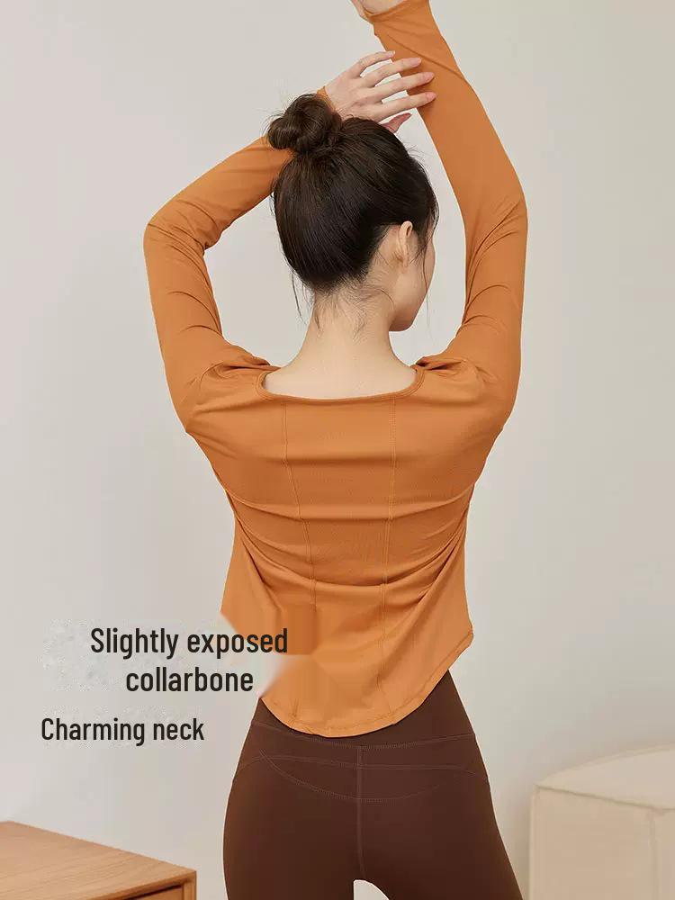 Women's Autumn/Winter Quick-Dry Yoga and Pilates Top - Long-Sleeved Fitness and Running T-Shirt