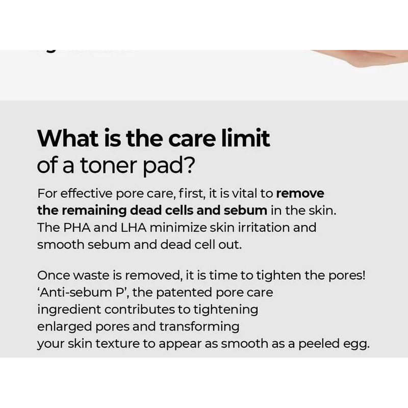 numbuzin - No. 4 Pore Zero Peeled Egg Toner Pad