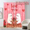 Flat Printing Jit Curtains Without Rod Bear Romance Chic Versatile Polyester Fabric Thermal Set Of 2 Made