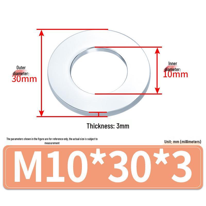 Extra Large Galvanized Metal Flat Washers - Sizes M1.6 to M14
