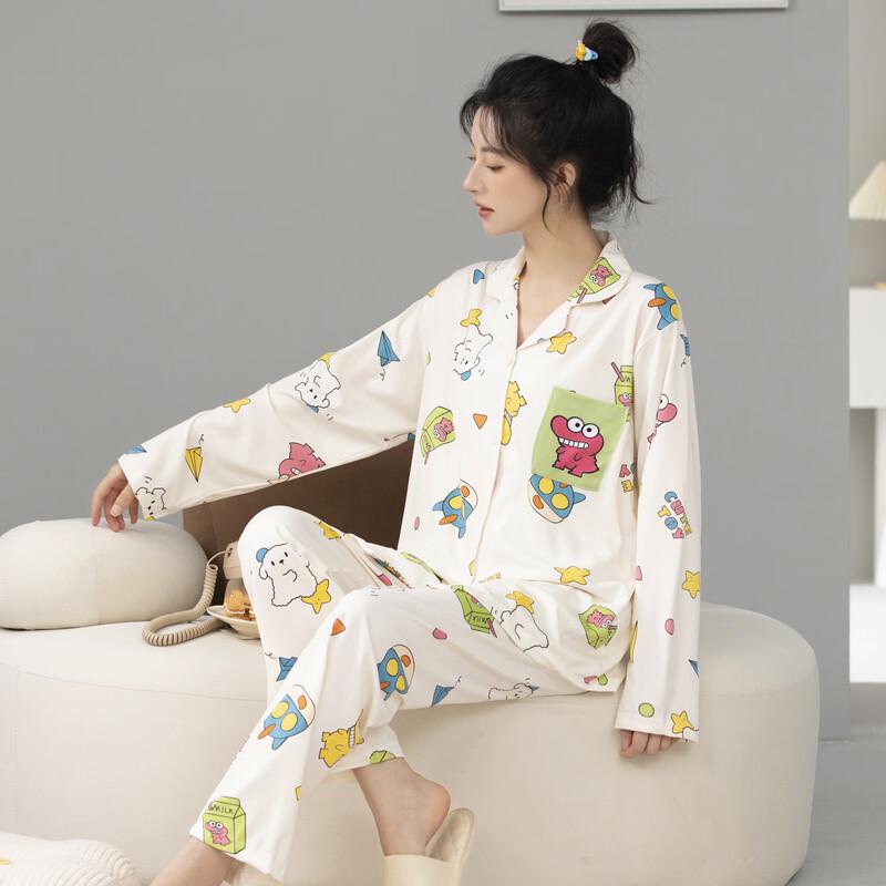 Women's Cute Cartoon Long-Sleeve Pajama Set