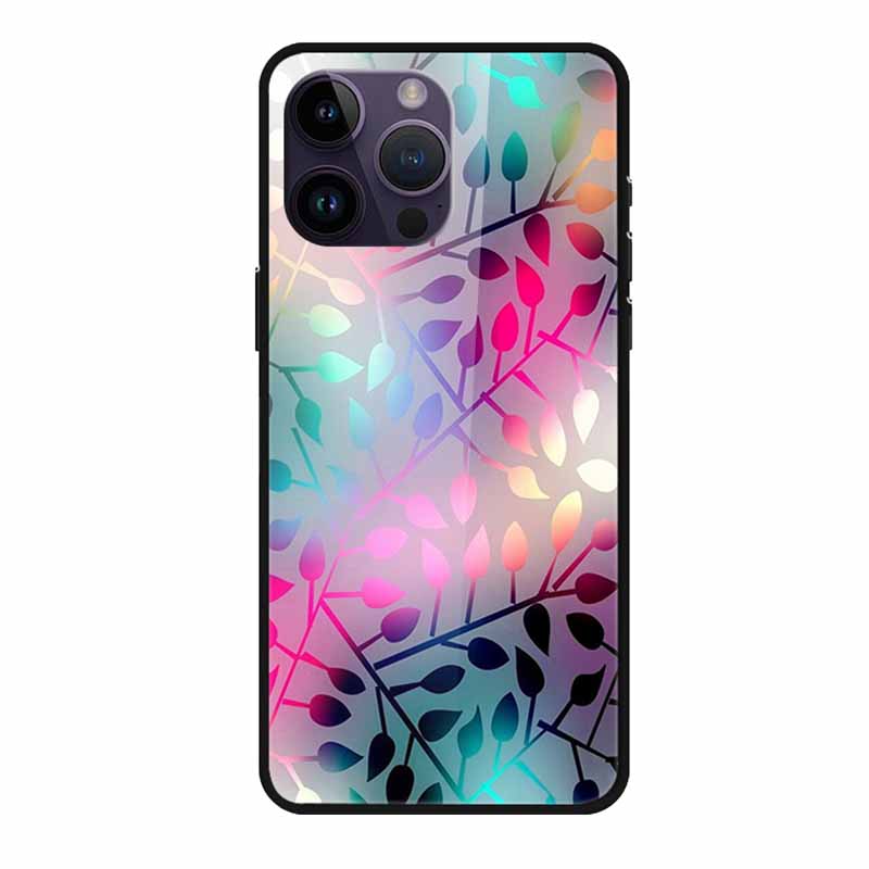Glass Back Cover For iphone 16 Pro Max Phone Case 16Pro Max Hard Tempered Glass Case For iphone 15 Pro Max Case Soft TPU Bumper