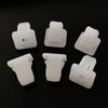 20/50/200pcs White Square Fasteners for Car, Rivet Retainer Clips for Car Bumpers, Car Door Embellishment Panel Clip