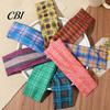 Exercise Sweat Wicking Band American Retro Style Headband, Plaid Print Stretchy Hair Band, Wide Fitness Headband Bundle Design Hot Girl Casual