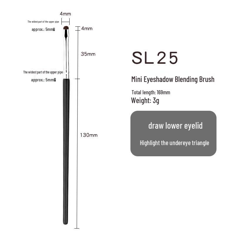 

Pony Hair Eyeshadow & Concealer Brush Set: 4-Piece Animal Hair Makeup Brushes with Portable Aluminum Tube