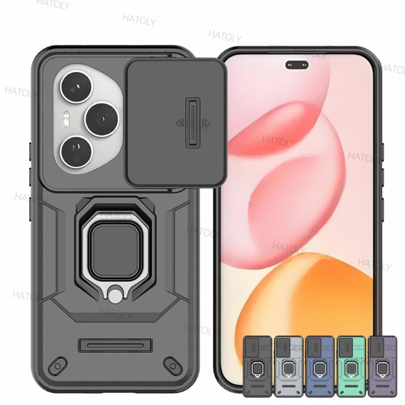 For Honor 400 Pro Global Case Slide Camera Len Cases Honor 400 Pro Cover Funda Shockproof Armor PC Phone Cover For Honor 400 Pro