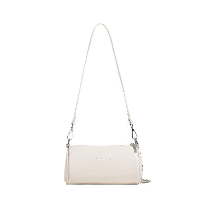 Casual Solid Color PU Chain Crossbody Bag 2026 New Women s Crossbody Bag Summer Commuting Lightweight Crossbody Bag Bolsos бежевый