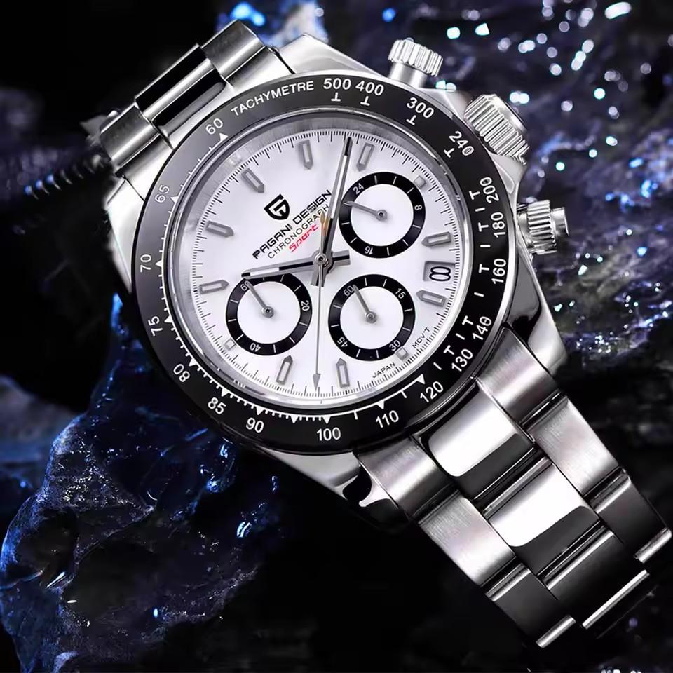 PAGANI DESIGN New Men Watches Luxury Quartz Watch For Men 100M Waterproof Sports Chronograph Wristwatch for Men Gift