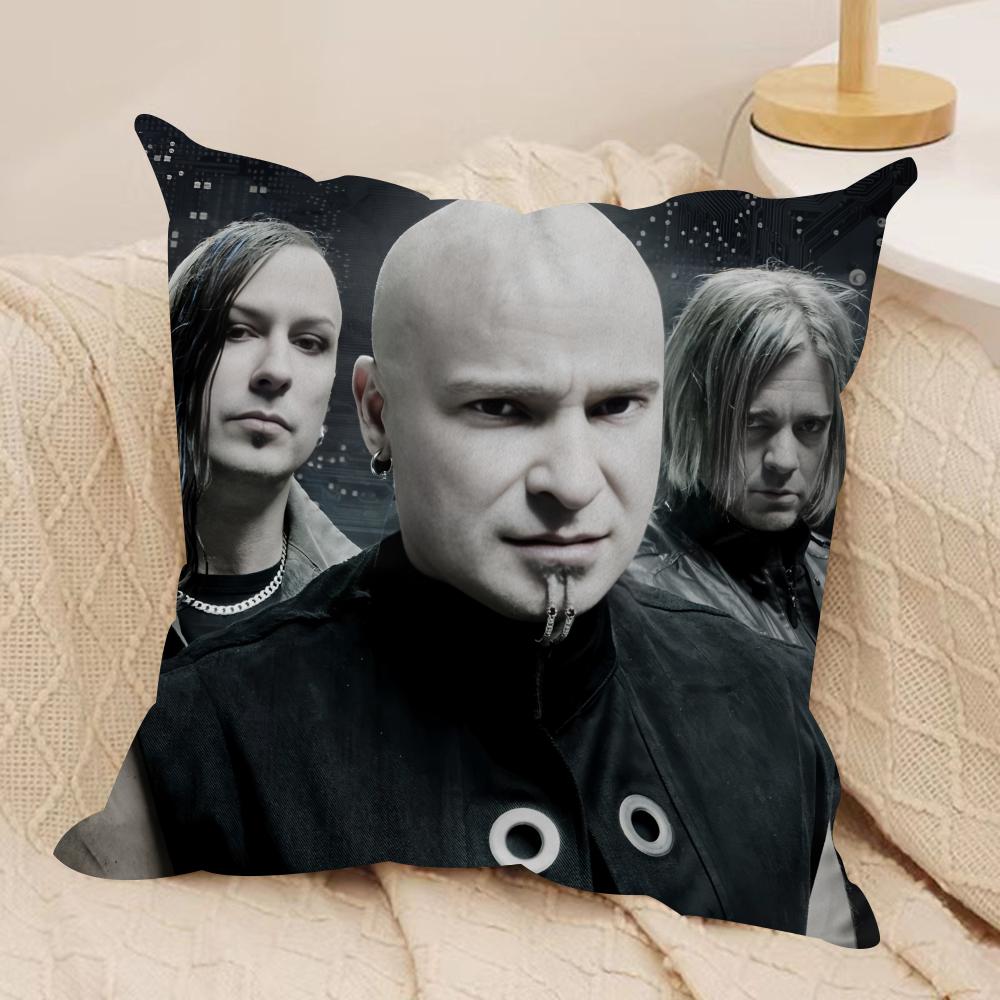 Heavy Metal BandDDisturBedS Cushion Cover Soft Plush Fabric DoubleSided Printed Cushion Covers for All Seasons Home Decor