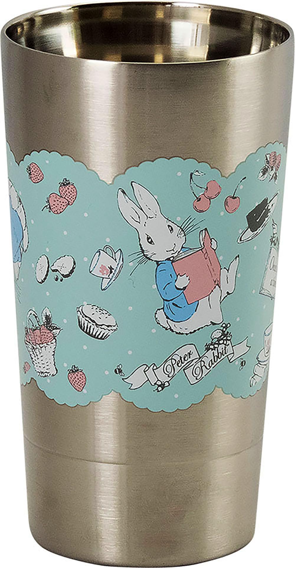 

Peter Rabbit Double-Sided Stainless Steel Tumbler, Approx. 350ml, Little Book of Peter, Made in Japan, PR621-855
