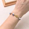 Stainless Steel Virgin Mary Cross Bracelet Floral Ceramic Beads Catholic Miraculous Medal Jewelry