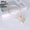 2Pcs Curtain Ties With Flower Buckles - Adjustable, No Drilling Cord Fixers For Elegant Home Decoration, Curtain Accessories