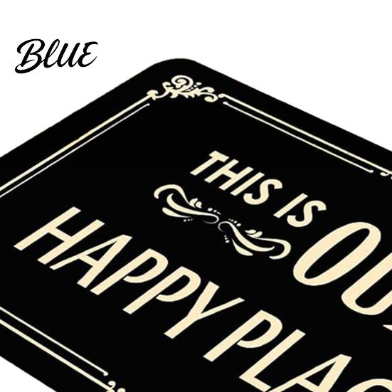 Modern Interior Rug Place Vintage This Is Floor Mat Funny Welcome My Happy Scroll Pattern