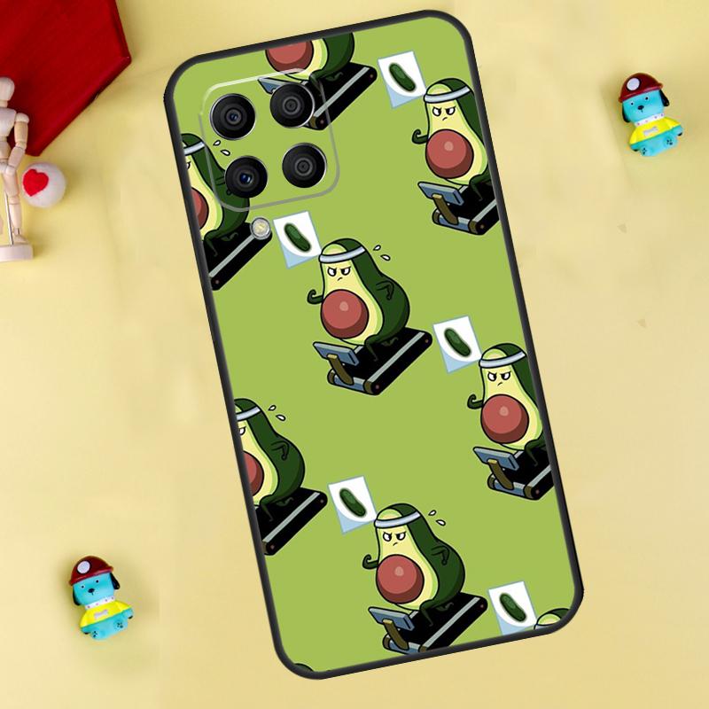 Süße Cartoon-Avocado Fitness-Hülle für Samsung Galaxy M35 M55 M15 M11 M12 M13 M14 M06 M16 M36 M56 M31 M53 M32 M52 M34 M54