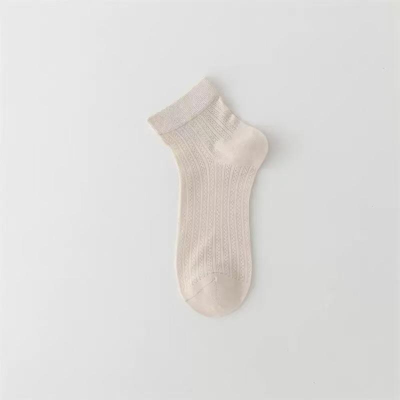 Women's Summer Thin Ice Silk Breathable Mesh Ballet Style Boneless Tube Socks