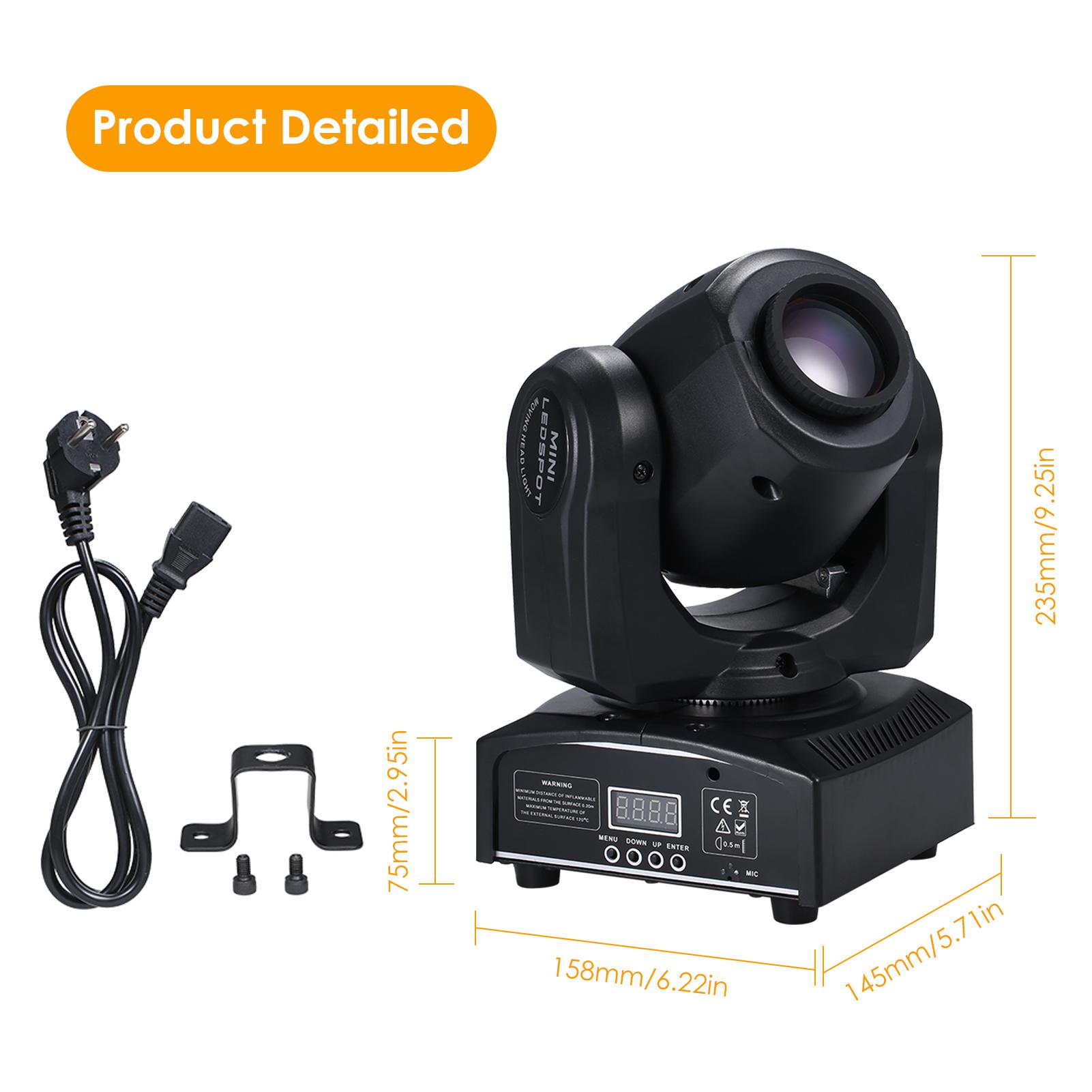 

30 Вт Мини-вращающиеся головы для сцены 8 гобо и всего 15 цветов 9/11-канальный DMX512 Beam S-прожектор с автозапуском и звуковой активацией