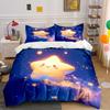Cute Starry Night Bedding Set Bedding Duvet Cover Set Duvet Cover Pillowcases (1 * Duvet Cover 2 * Pillowcases, Without Duvet Insert)