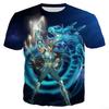 Summer New Harajuku Saint Seiya 3D Printed Street Fashion Casual Adult Children's Clothing T-shirt Round Neck Short Sleeved Top