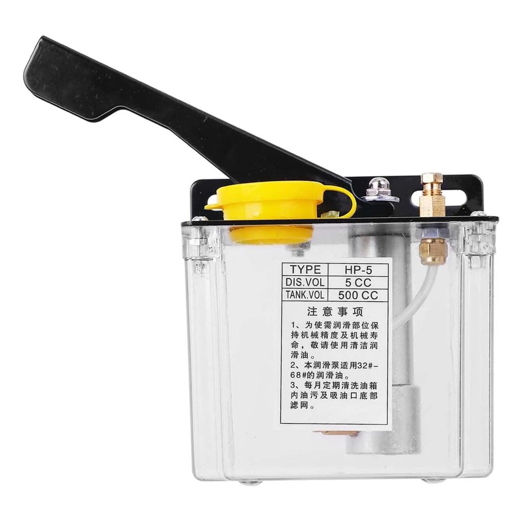 500CC Manual Lubricating Oil Pump, 0.5L Hand CNC Lubrication Pump, Machine Tool Grinder Milling Machine Oil Pump