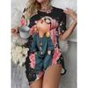 Plus Size Casual Dress with Cute Girl Print and Round Neck