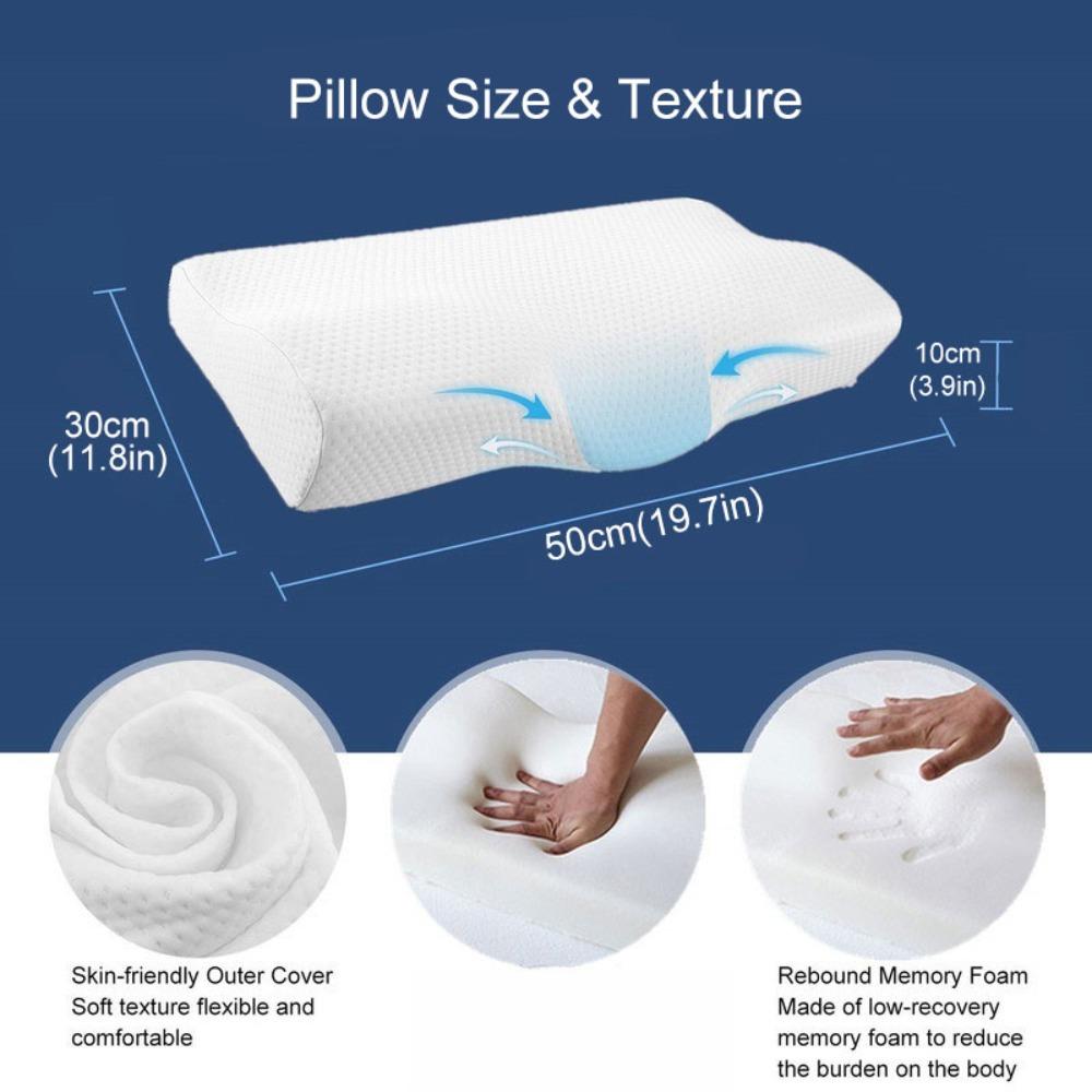 Memory Foam Pillow Orthopaedic Firm Orthopaedic Cervical Neck Back Support Head Pillows Orthopedic Pillow