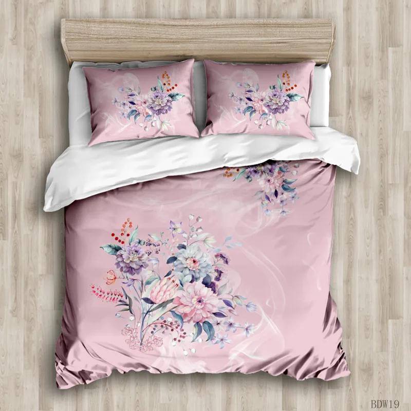 

Пододеяльник с цветочным рисунком, ботанические листья, двусторонний комплект постельного белья с цветочным рисунком, натуральное растение, двуспальная кровать размера «king-size», полиэстер, одеяло 70x133cm 2pcs