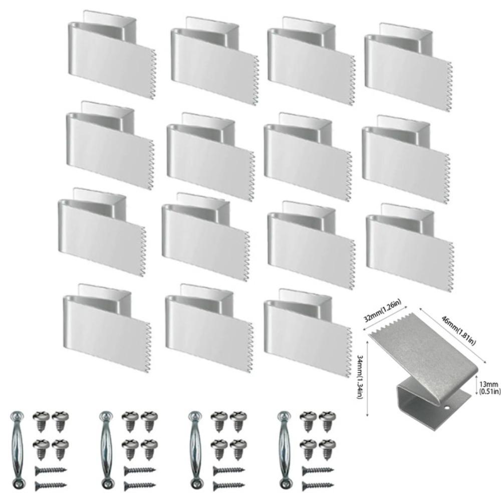 

Reusable Hardware Window Clips Glued Wooden Board-Up Clips Reusable Clips Window Protection срібний