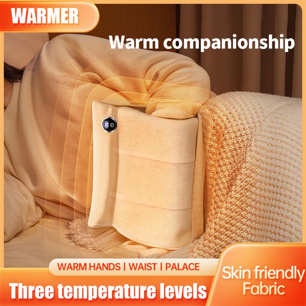 Electric Hand Warmer Foldable Heating Pad Temperature Control Hands Abdomen Waist Back Warming Mat Office Home Use