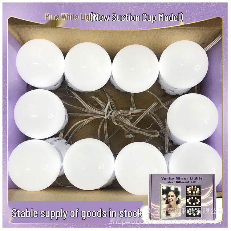 Hollywood-Style Tri-Color USB Makeup Mirror Lights - 10 LED Bulbs