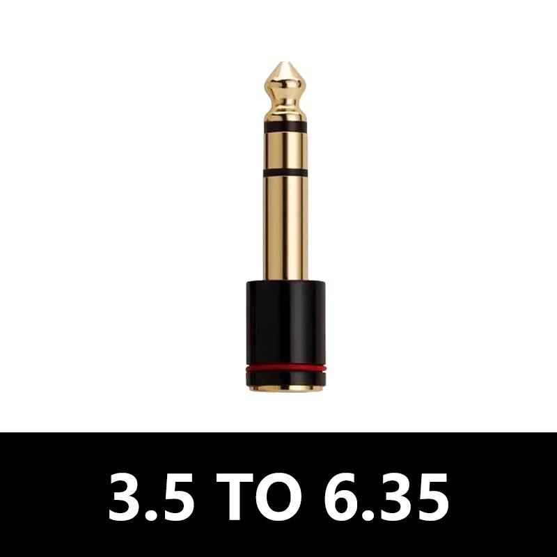 3 Pole 6.35mm to 3.5mm Jack Adapter Headphone Amplifier Audio Adapter Microphone Connector