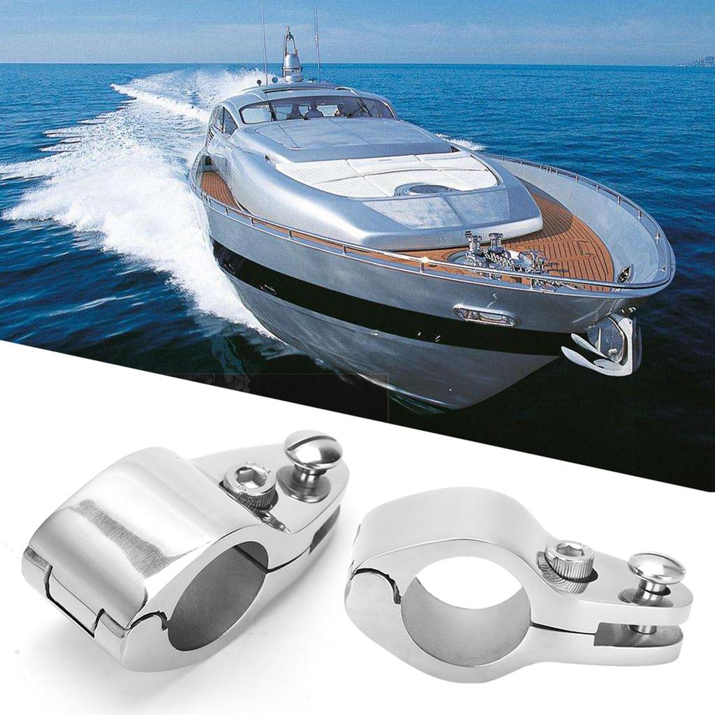 2pcs Stainless Steel Boat Marine Hinged Upper Jaw Slide Hardware Fittings32mm1.26in
