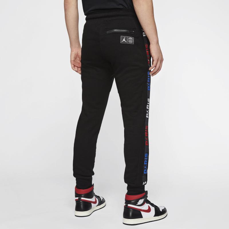 Jordan Paris Saint-Germain Fleece Sweatpants With Logo Badge Men Bottoms Black BQ8349-011