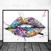 Posters Print Wall Art Painting Home Decor Sexy Women Red Lips Waterproof Canvas Paintings Picture for Living Room Decoration