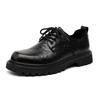 Dress Leather Shoes Men's 2024 New Business Casual Men's Shoes British Black Small Leather Shoes 5164-A