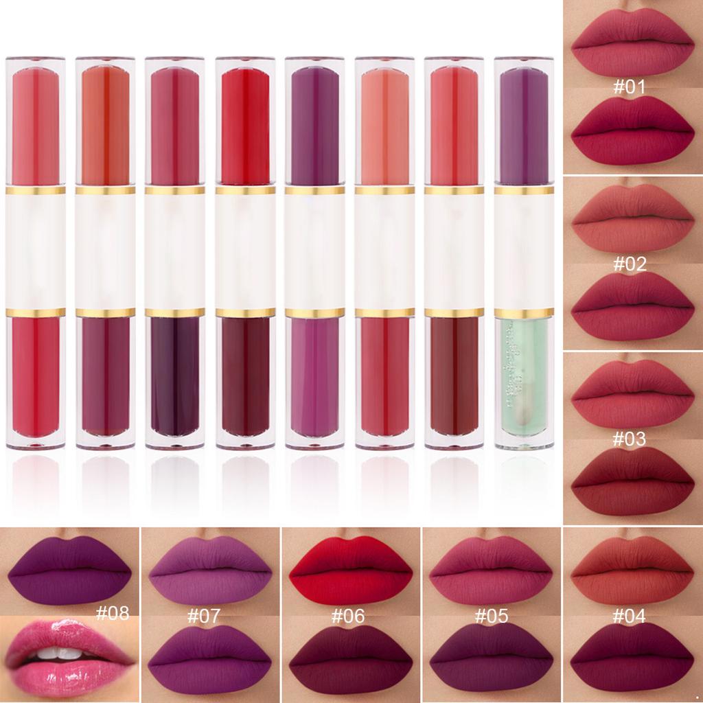 Long-Wearing Water-Resistant Matte Lip Gloss – Dual-Ended, Full-Coverage Transfer-Resistant Formula for Everyday Wear