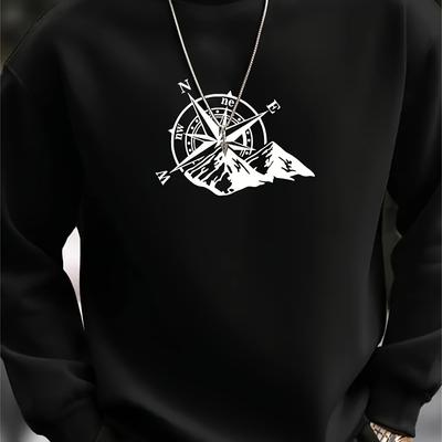 Men's Crew Neck Sweatshirt, Stretch Fit, Versatile for Work, Hiking & Casual